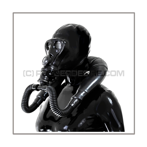 SIMIAN gasmask-system SMELLBAG-LB-A with separate openface-hood and neckrespirator-rubbersmell-bag-set